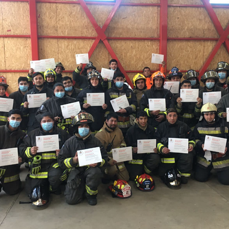 Bomberos de Paillaco se capacitan gracias a COLUN y OTIC SOFOFA